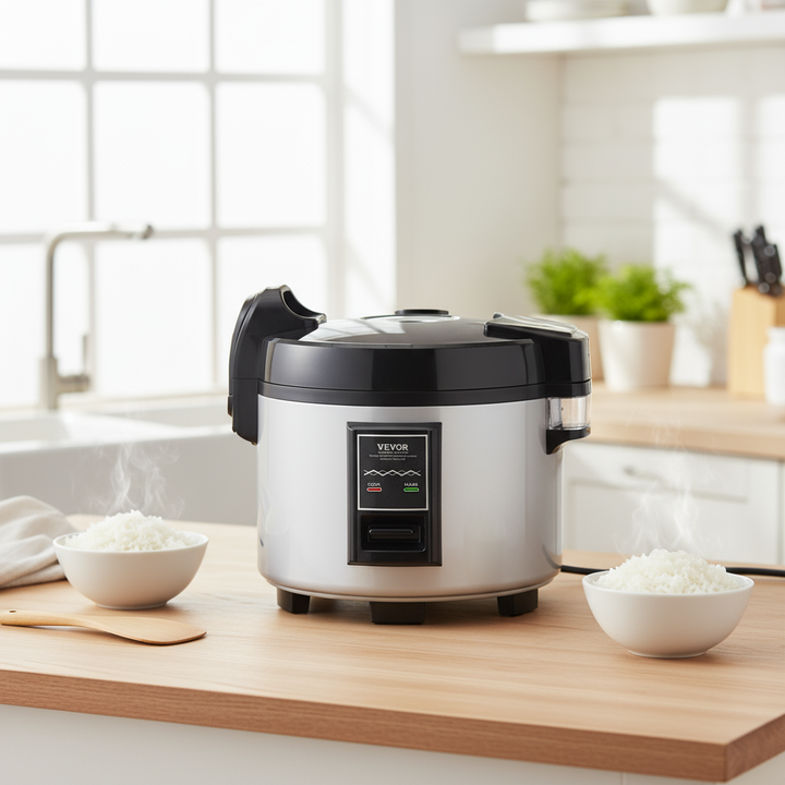 VEVOR Commercial Rice Cooker 45-Cup Non-Stick Pot 9L 12H Keep Warm Restaurant