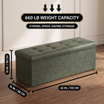 BENCH WITH STORAGE – FOLDING OTTOMAN WITH PADDED SEAT - 2