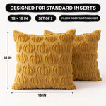 DECORATIVE PILLOW COVERS – 3D PUMPKIN SET OF 2 - 2