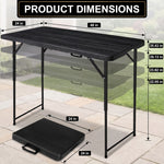 4 ft Adjustable Folding Camping Table - 2