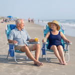 Big & Tall XL 300 to 500 lbs Reclining Backpack Beach Chair – 2 Pack - 2