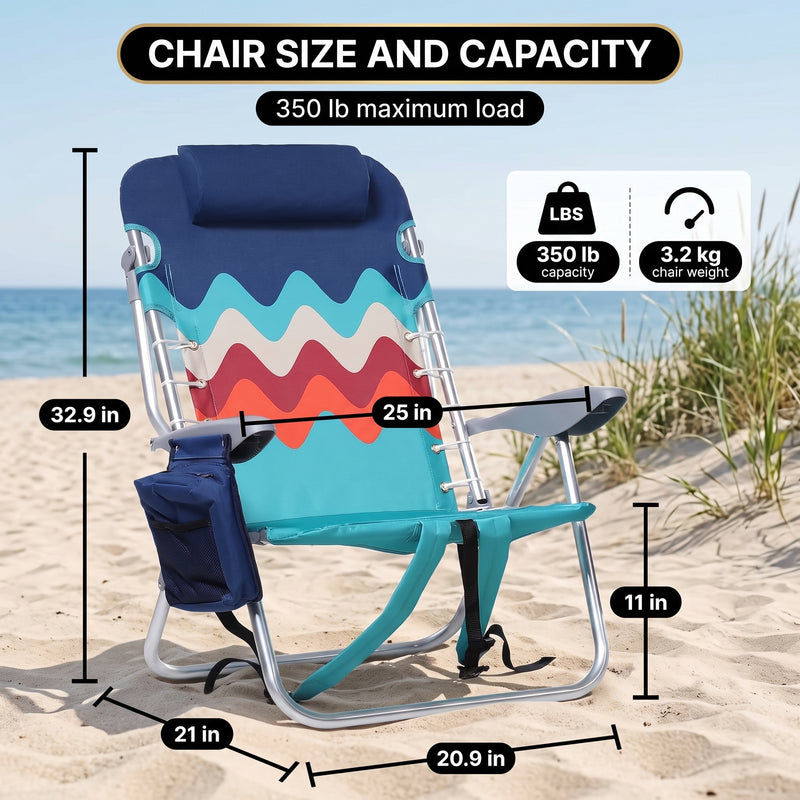 Big & Tall XL Backpack Beach Chair – 2 Pack - 2