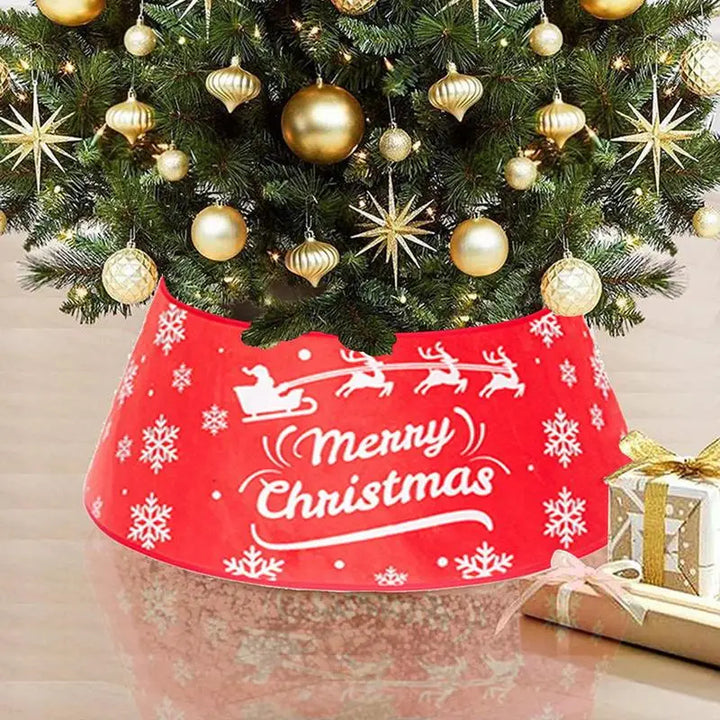 Christmas Tree Stand Cover 22Inch Round Tree Floor Mat Shimmer Tree Cover Mat Sequin Glitter Tree Skirts Vintage Tree Cover