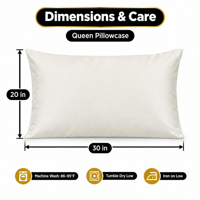 100% Viscose from Bamboo Pillowcases with Zipper, Set of 2 - 2