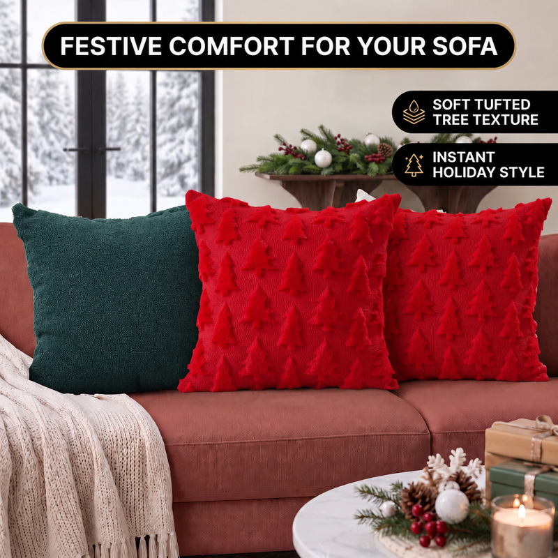 Christmas Pillow Covers 18x18 – Decorative Set of 2 - 2