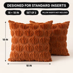 DECORATIVE PILLOW COVERS – 3D PUMPKIN SET OF 2 - 2