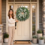 EUCALYPTUS WREATH FOR FRONT DOOR – FARMHOUSE GREENERY DÉCOR - 2