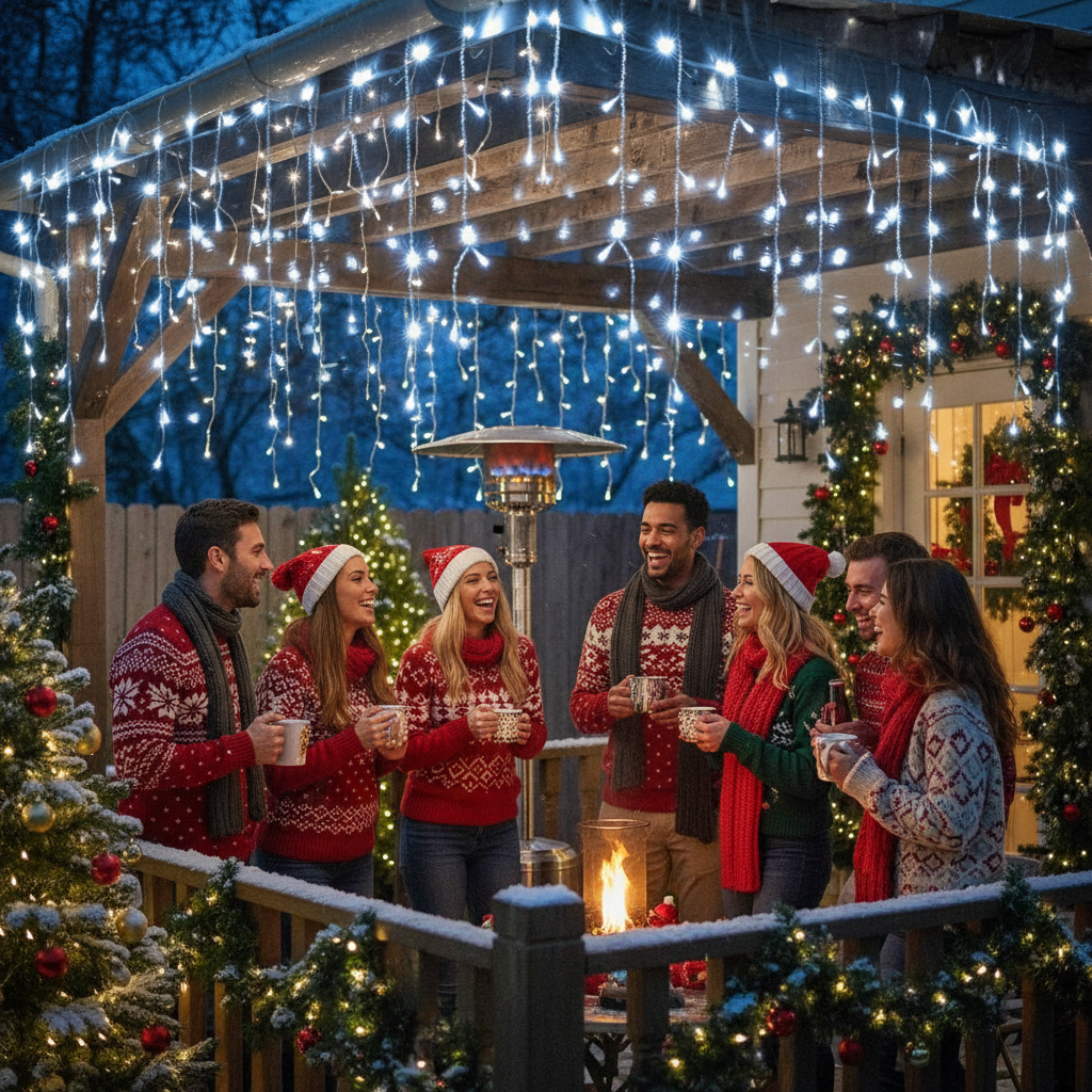 Curtain Icicle Lights Wedding Party LED Fairy Christmas Indoor Outdoor