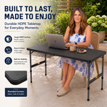 Foldable Table & Step Stool – Heavy-Duty, Portable, Adjustable Height, Indoor/Outdoor Use - 2