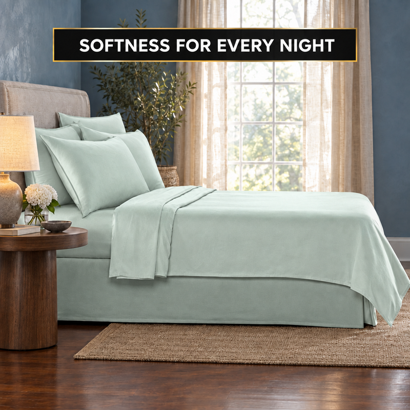 Bamboo Cooling Sheets – 300TC Viscose Sateen Sheet Set - 2