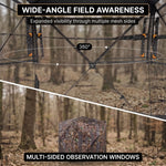 SucceBuy 270° & 360° See Through Pop Up Hunting Blind, 2-3 Person / 3-4 Person Ground Deer Blind with Carrying Bag, Portable Hunting Tent - 2