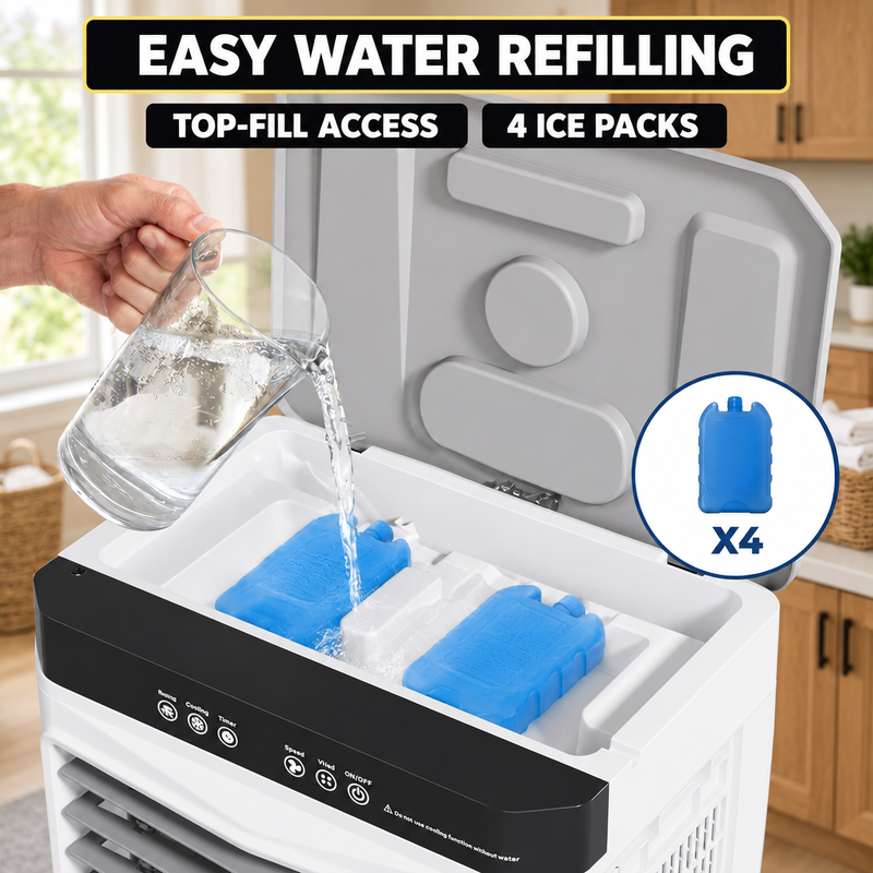 3-in-1 Evaporative Air Cooler Tower Fan with Remote Control - 2