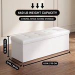 BENCH WITH STORAGE – FOLDING OTTOMAN WITH PADDED SEAT - 2