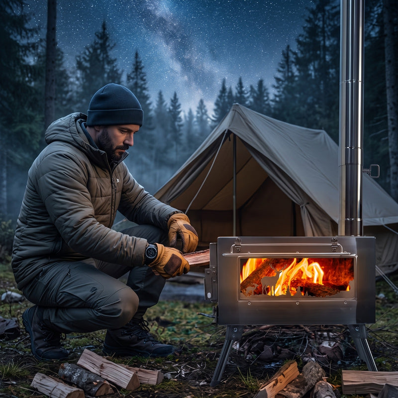 PORTABLE WOOD STOVE FOR CAMPING, TENT STOVE - 2