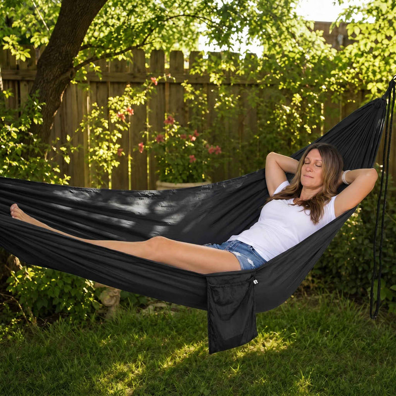 ULTRA-LIGHT HIGH-CAPACITY DOUBLE HAMMOCK WITH NET – 1-2 PERSON, 500 & 772 LB OPTIONS
