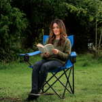 2 Pack Folding Camping Chairs with Cup Holders & Carry Bags - 2