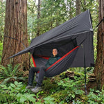Over 600lbs Hammock, 1-2 person, Nylon with Mosquito Net - 2