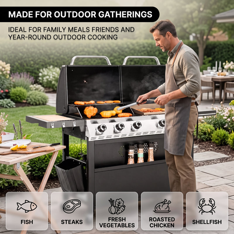 Grate for Outdoor Backyard BBQ Cooking - 2