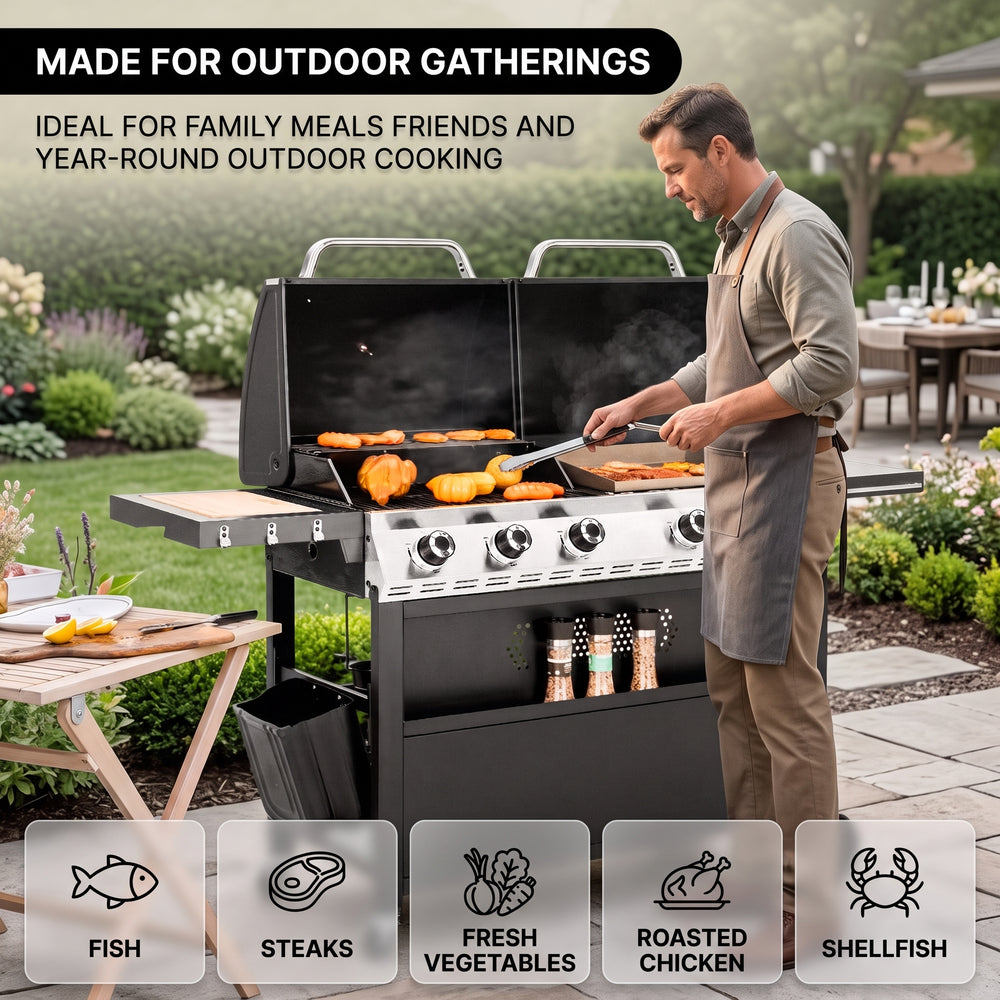 Grate for Outdoor Backyard BBQ Cooking - 2