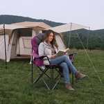Oversized Portable Camping Chair with Lumbar Support & Cooler Bag - 2