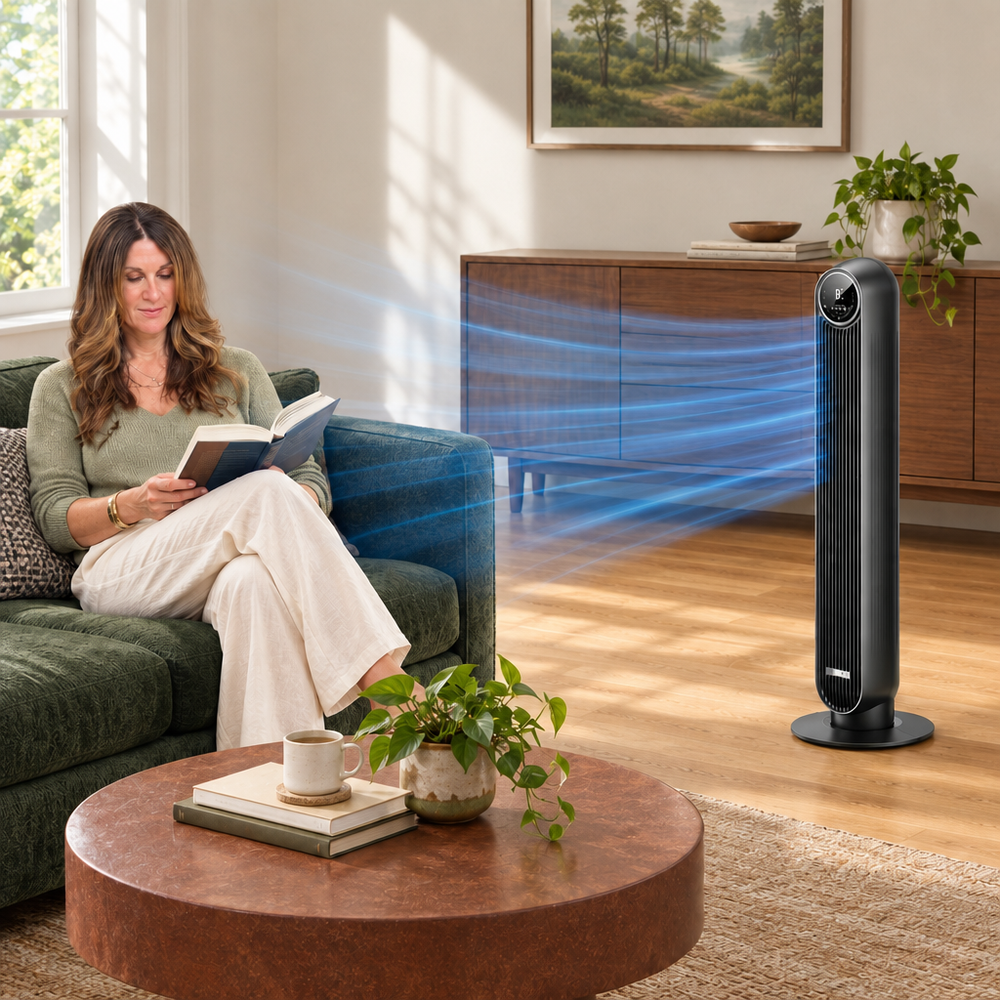 Tower Fan With Remote – 90° Oscillation, 36″ & 42″ - 2