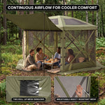15x15 Pop-Up Gazebo Screen Tent – Large Outdoor Screen House with Mesh Walls & Carry Bag - 2