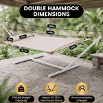 2-Person Quilted Outdoor Hammock 12FT – Double Layer with Pillow & Storage - 2