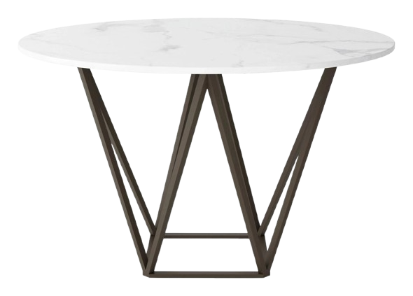 Tintern Dining Table White & Antique Bronze