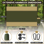 Portable Camping Hammock with Tree Straps – Lightweight Nylon Travel Hammock - 2