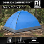 2-4 PERSON LIGHTWEIGHT BACKPACKING DOME CAMPING TENTS - 2