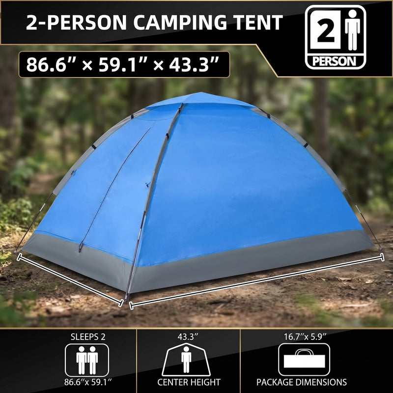 2-4 PERSON LIGHTWEIGHT BACKPACKING DOME CAMPING TENTS - 2