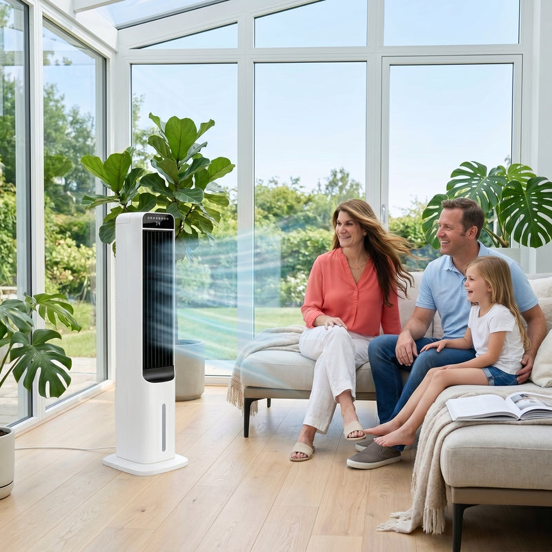 3-in-1 Evaporative Air Cooler Tower Fan with Remote Control - 2