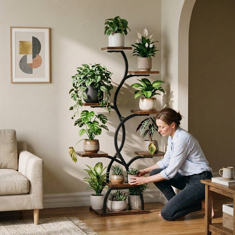 PLANT STAND WITH GROW LIGHTS – MULTI-TIER INDOOR SHELF - 2