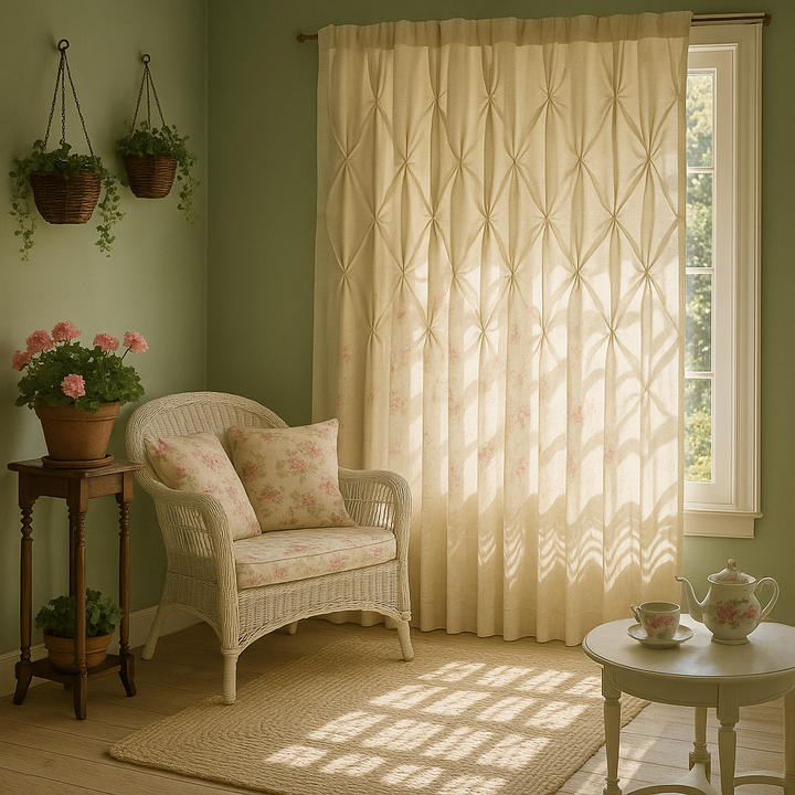 Madison Park Laurel Tufted Semi-Sheer Shower Curtain - 72x72 Inch Premium Polyester Bathroom Curtain with Pin-Tuck Design & Machine Washable Care