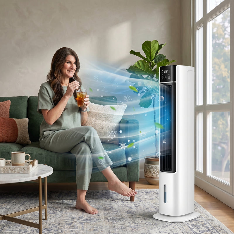 3-in-1 Evaporative Air Cooler Tower Fan with Remote Control - 2