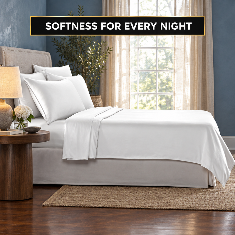 Bamboo Cooling Sheets – 300TC Viscose Sateen Sheet Set - 2