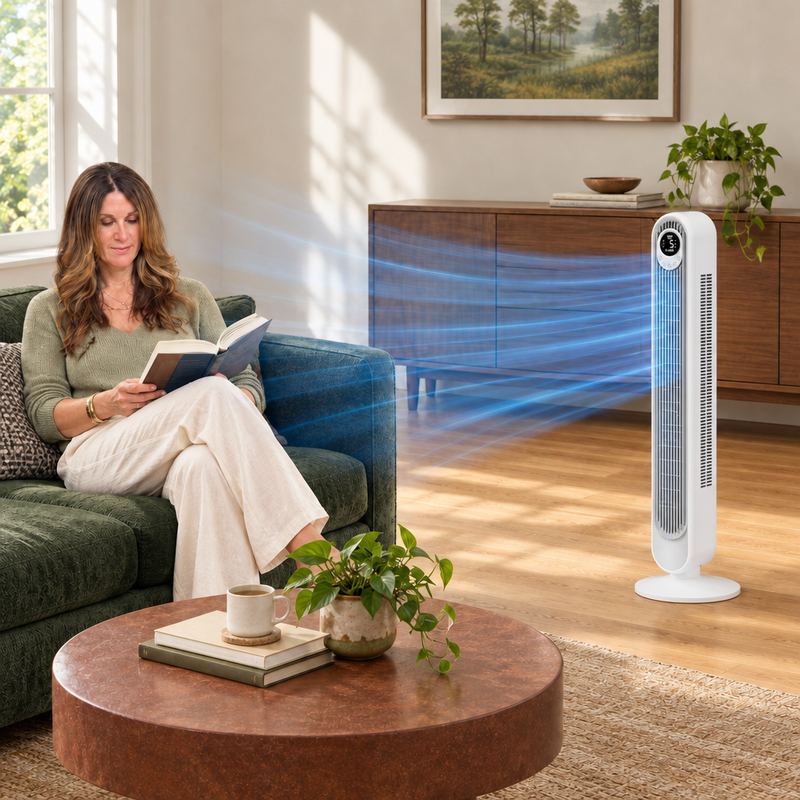 Tower Fan With Remote – 90° Oscillation, 36″ & 42″ - 2