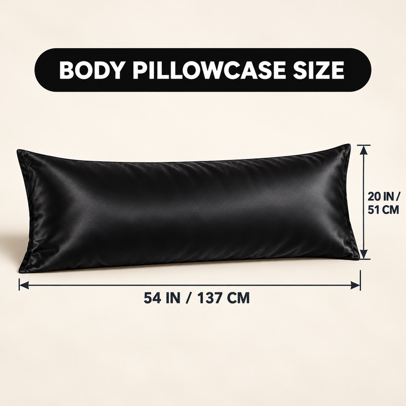Body Pillowcase – Satin or Mulberry Silk, 20 x 54 in - 2