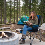 Heavy Duty Portable Folding Camping Chair with Cup Holder & Cooler Pocket - 2