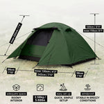 2-4 PERSON LIGHTWEIGHT BACKPACKING DOME CAMPING TENTS - 2