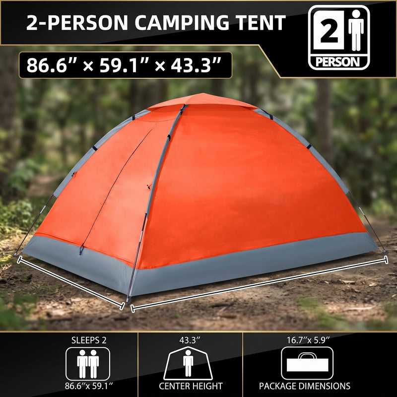 2-4 PERSON LIGHTWEIGHT BACKPACKING DOME CAMPING TENTS - 2