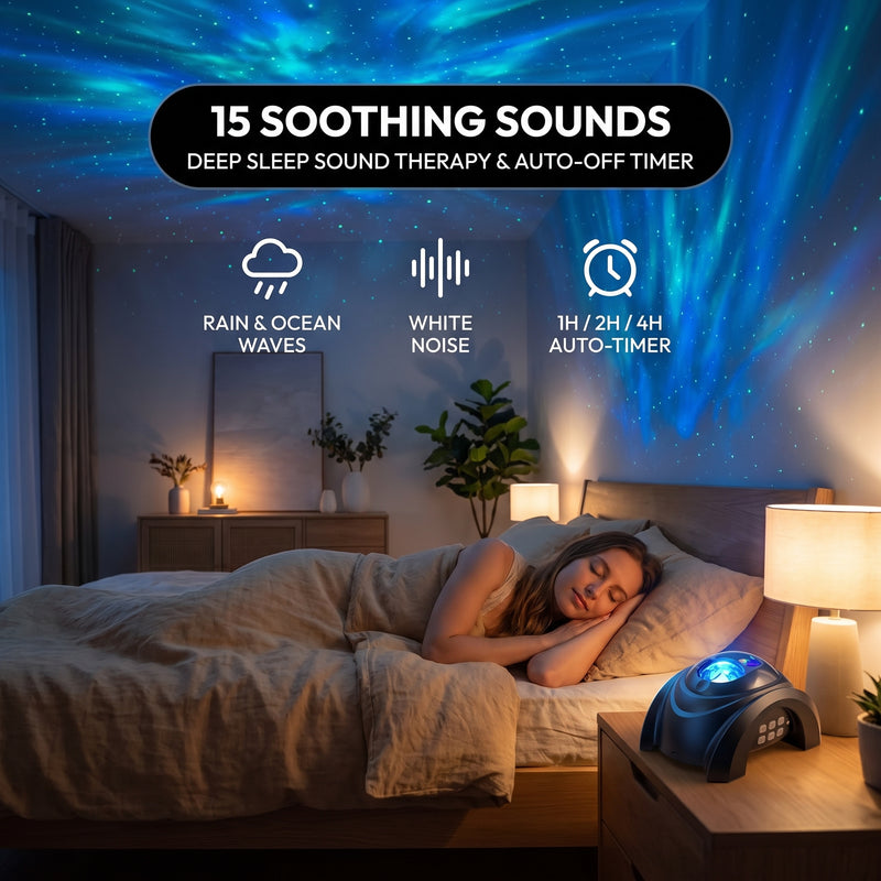 GALAXY PROJECTOR – WHITE NOISE, BLUETOOTH SPEAKER & REMOTE - 2