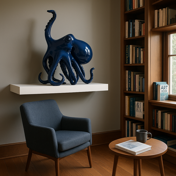 Exclusive Sugvar the Octopus Blue Resin Sculpture - Premium 18" Marine Art Collection