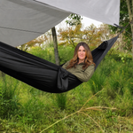 2-Person Camping Hammock with Mosquito Net & Rain Fly – Portable Outdoor Hammock Set (500lbs Capacity) - 2