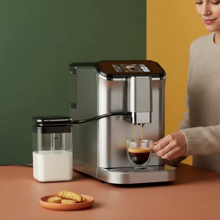 Fully Automatic Espresso Machine 20 Bar with Auto Milk Frother & Grinder