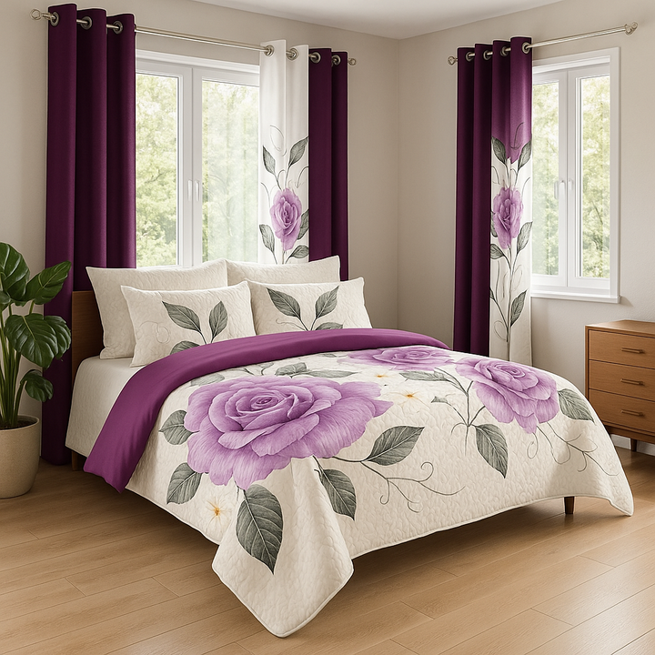 Dream Weave 9-Piece All-Season Microfiber Bedding & Curtain Ensemble