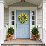 SUNFLOWER WREATH FOR FRONT DOOR – SUMMER FLORAL PORCH DÉCOR - 2