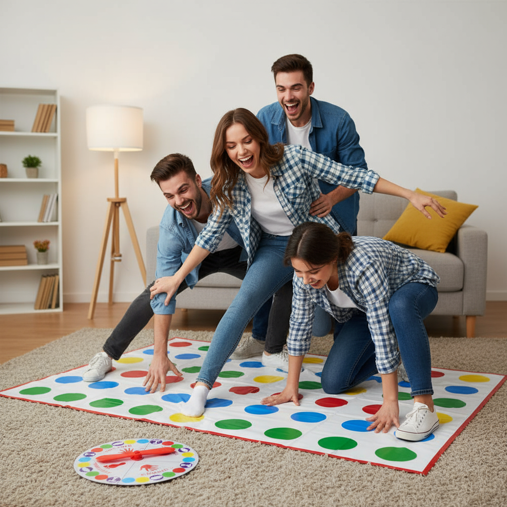 Parent Child Interactive Game Body Balance Blanket Classic Twister Party Children's Body Twisting Music Educational Sports Toys