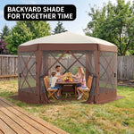 Vevor 12x12 Pop-Up Screen Tent Gazebo – 6-Sided Mesh Shelter with Carry Bag (8–10 People) - 2