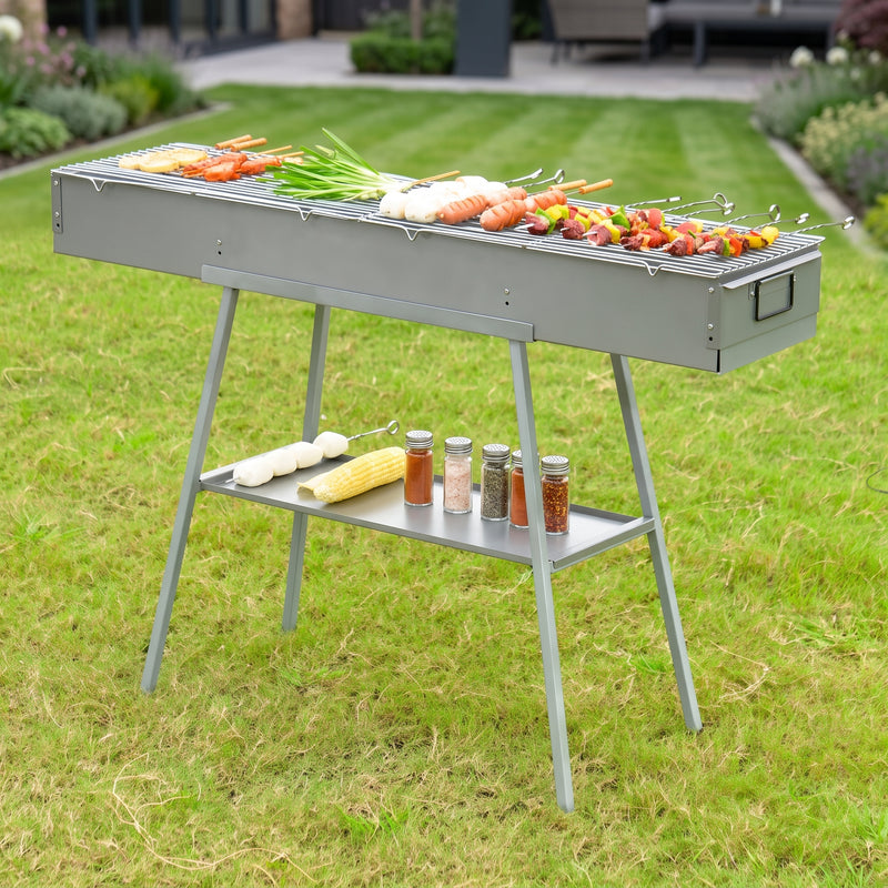 PORTABLE CHARCOAL HIBACHI GRILL – COMMERCIAL-QUALITY FOLDABLE BBQ GRILL FOR CAMPING, BACKYARD & OUTDOOR COOKING - 2